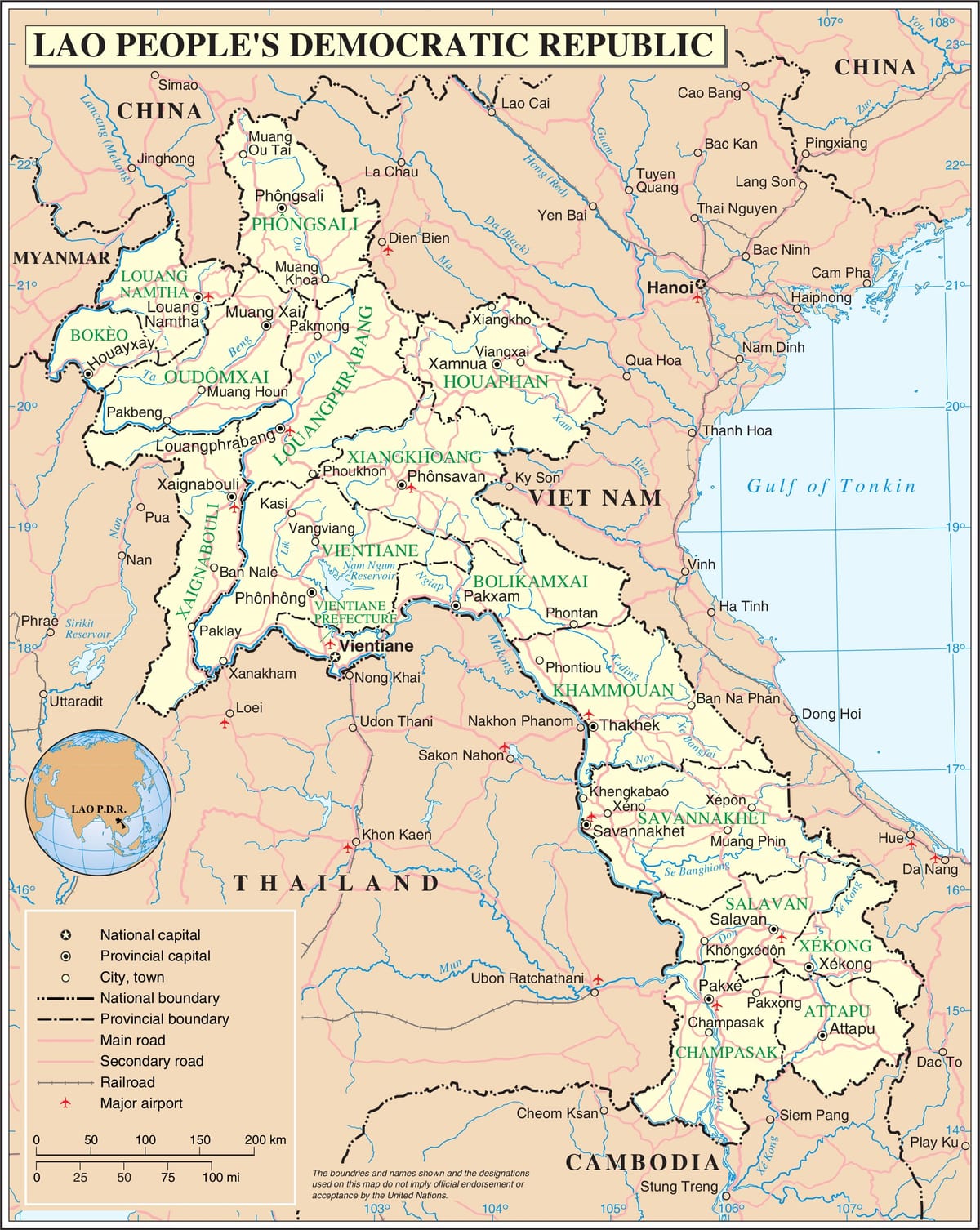 Laos yol haritası