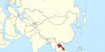 Laos Asya haritası 