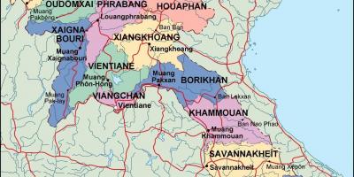 Laos siyasi harita