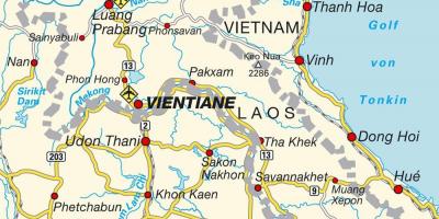 Laos haritası havaalanları 