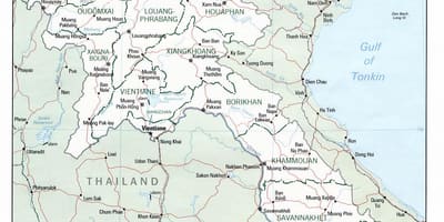 Laos Seyahat haritası 