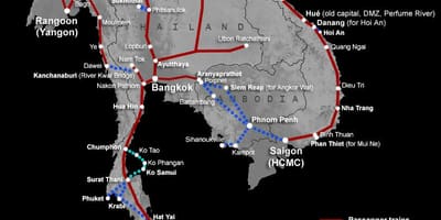 Laos demiryolu haritası